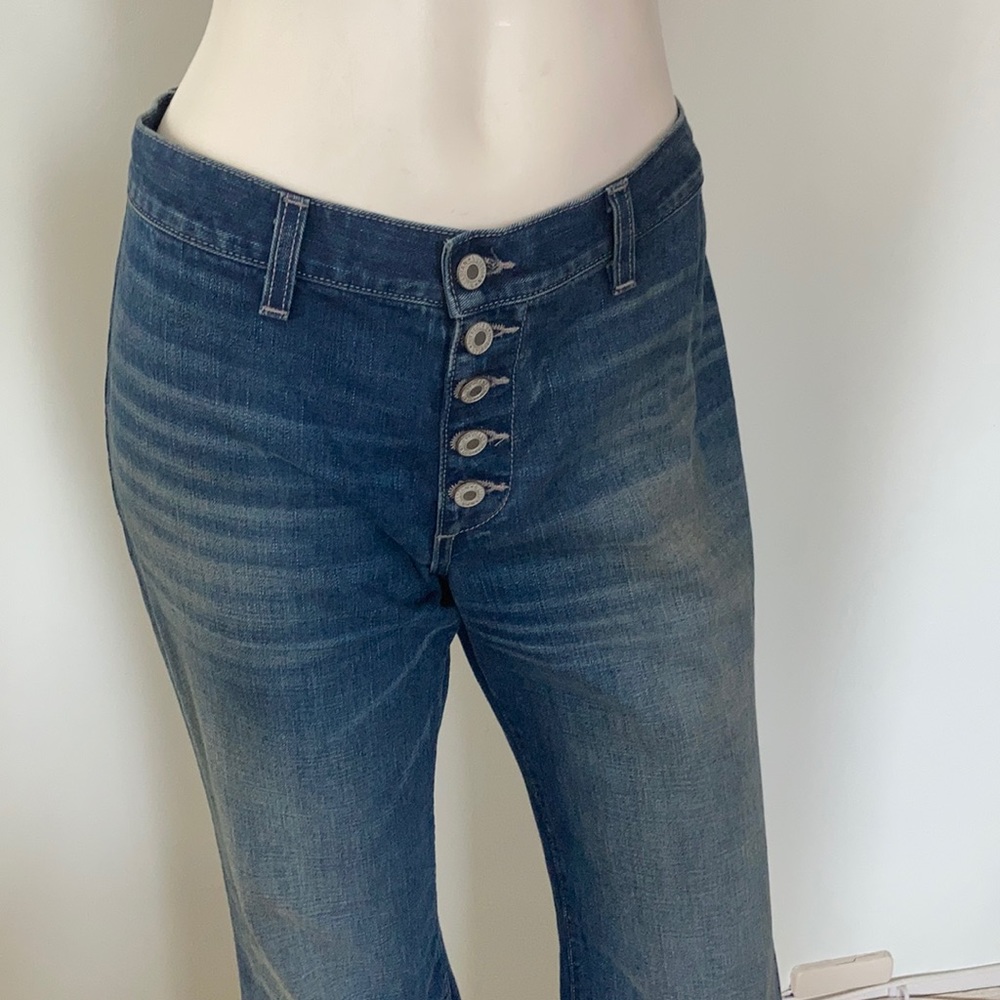 🎈🎈Nili Lotan Wide leg exposed Button Fly Jeans Mid - Picture 4 of 13